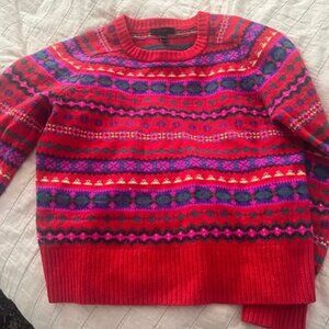 J Crew Wool Fair Isle Crewneck sweater